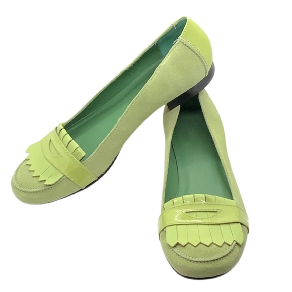 GAP Shoes - GAP Lime Green Leather Loafers 8